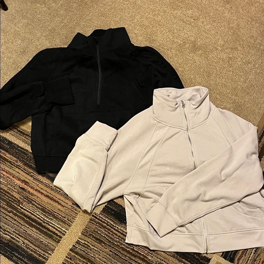 Danskin Black and Cream Zip-Up Jackets